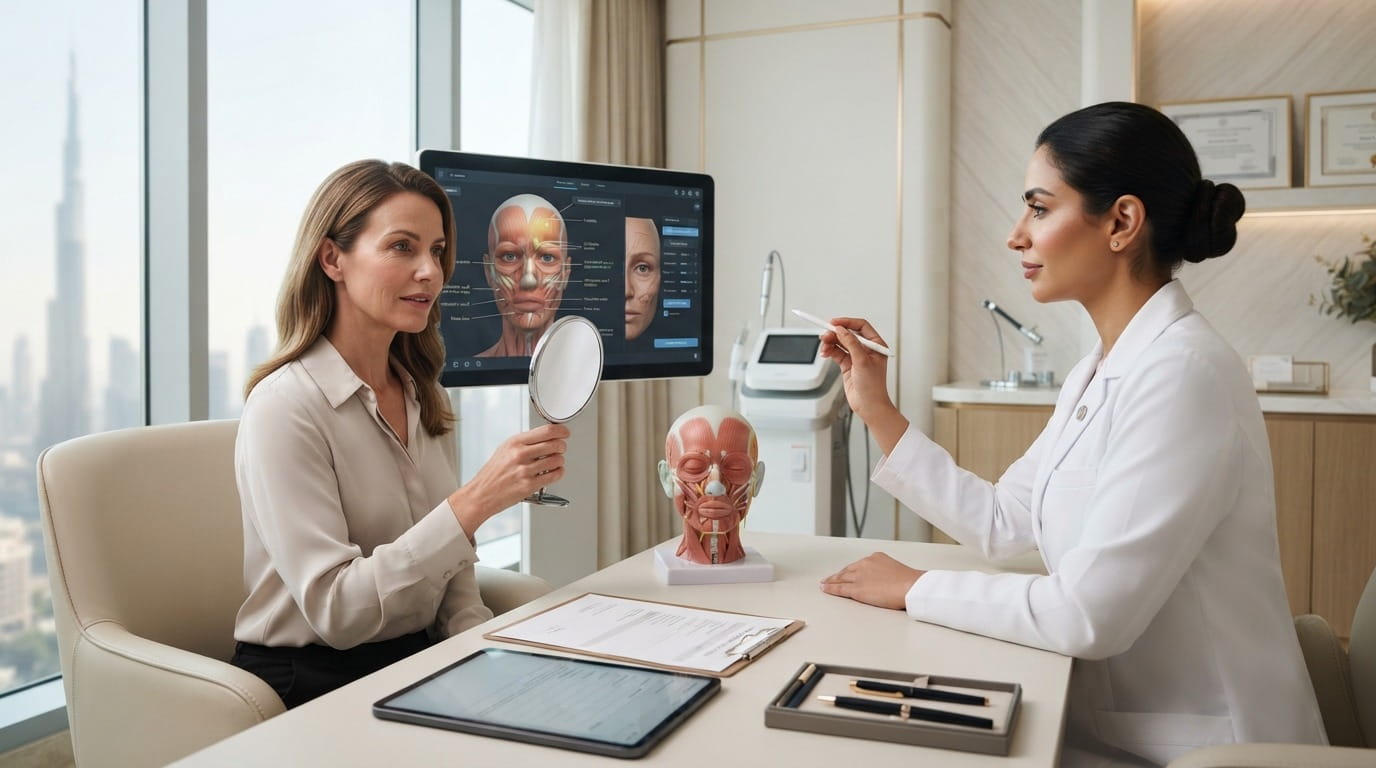 Facial assessment consultation for Botox price Dubai planning